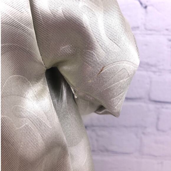 Christmas Silver White Faux Fur 16" Standing Ceramic Face Hands Collectible Sana - Picture 10 of 16